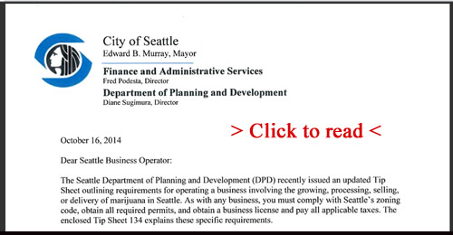 City of Seattle "Comply of Close" Letter to MMJ Shops